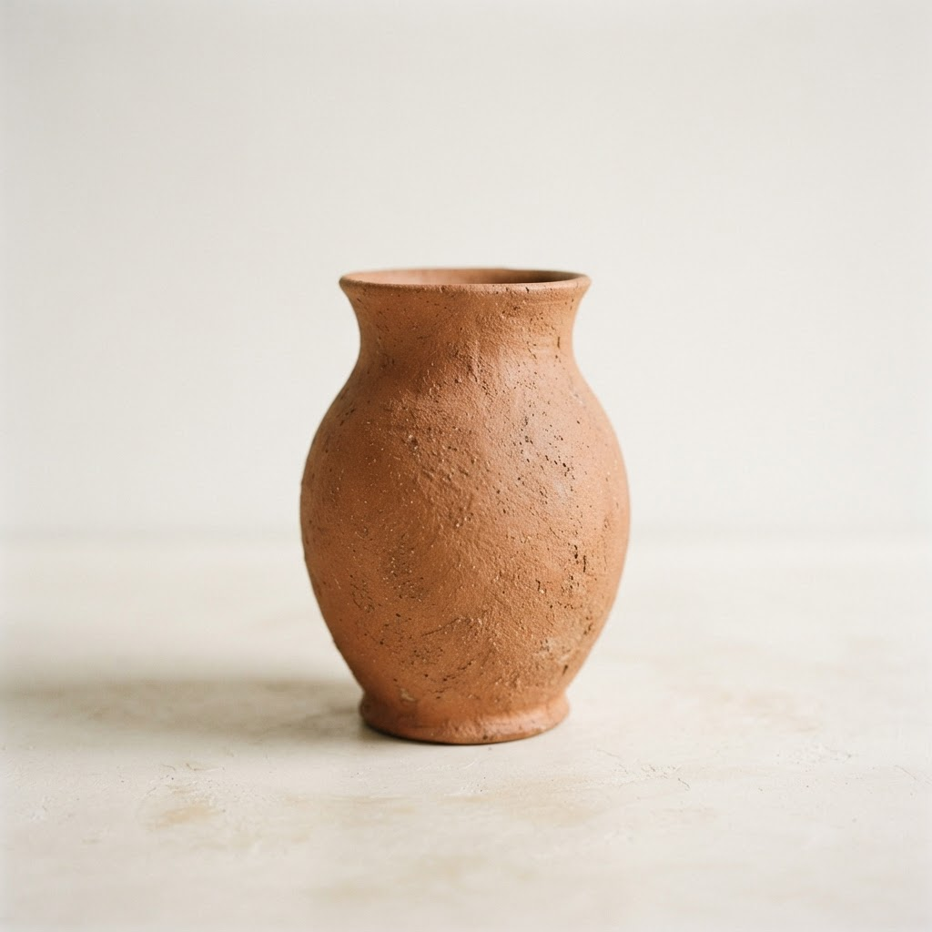Textured Clay Vase